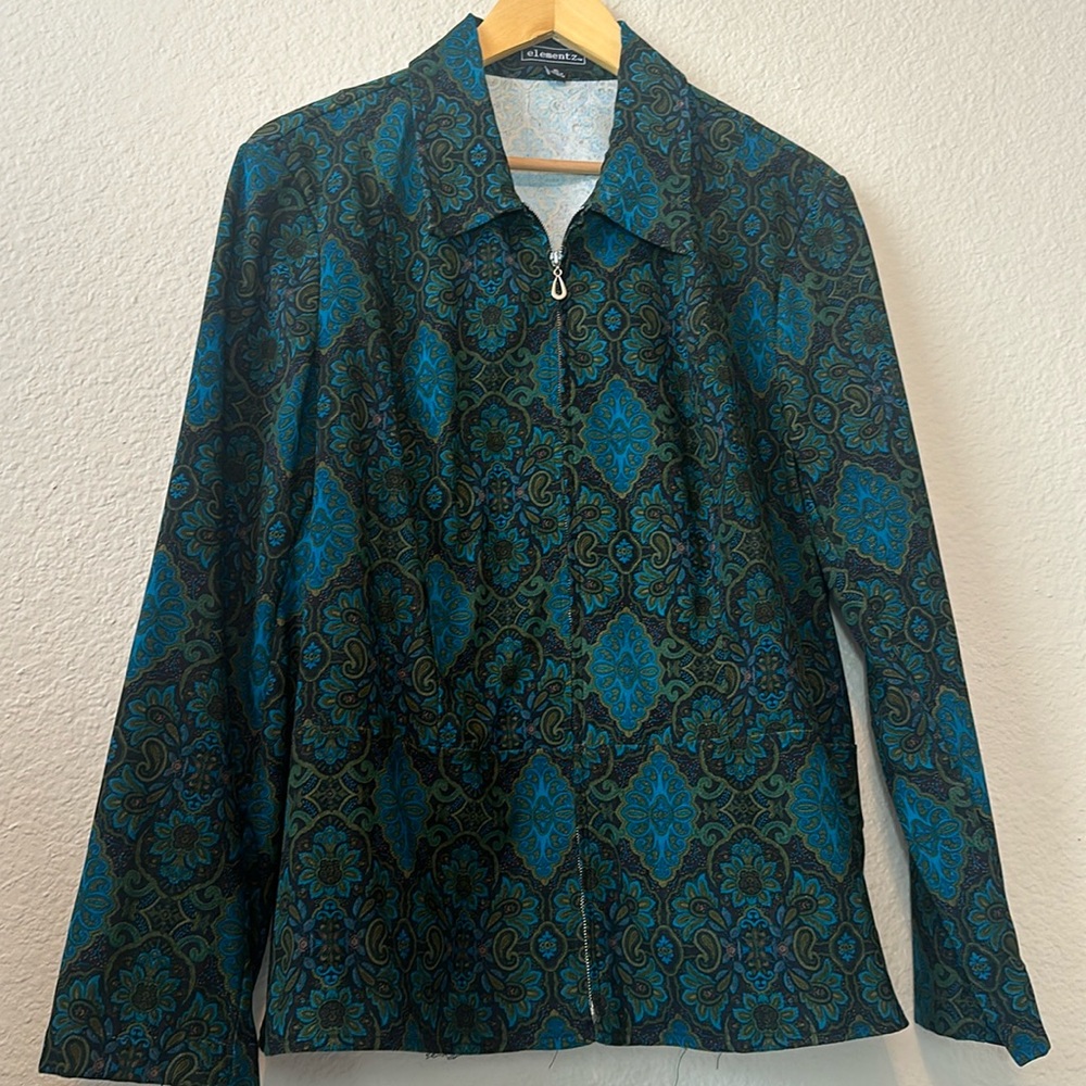 Dark paisley zip jacket